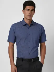 Van Heusen Men Spread Collar Geometric Printed Cotton Slim Fit Formal Shirt