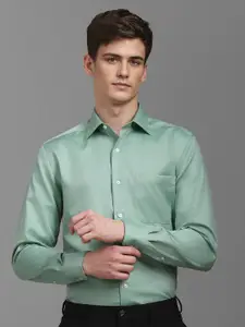 Louis Philippe Men Classic Spread Collar Solid Cotton Formal Shirt