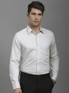 Louis Philippe Men Spread Collar Conversational Printed Cotton Formal Shirt