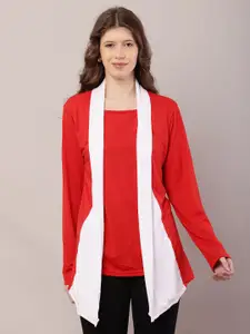 RiseMax Self Design Long Sleeves Shrug