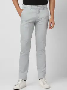 Van Heusen Sport Men Slim Fit Mid-Rise Flat-Front Trousers