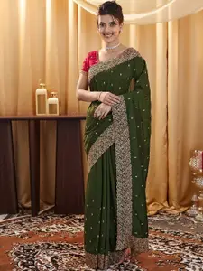 Satrani Embellished Zari Saree