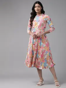 The Roadster Lifestyle Co Floral Printed Fit & Flared Dress