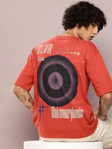 Kook N Keech Printed Drop-Shoulder Sleeves Oversized T-shirt