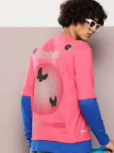 Kook N Keech Printed Drop-Shoulder Sleeves Oversized Pure Cotton T-shirt