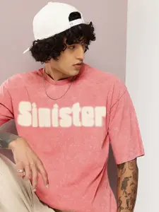 Kook N Keech Typography Drop-Shoulder Sleeves Oversized T-shirt