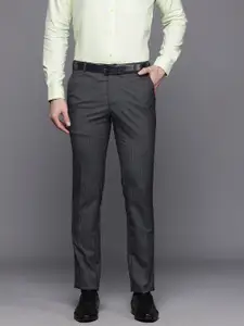 Raymond Men Flat-Front Slim Fit Trousers