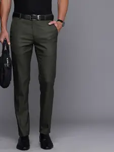Raymond Men Textured Slim Fit Formal Trousers