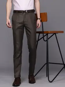 Raymond Men Textured Slim Fit Formal Trousers