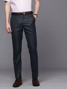 Raymond Men Textured Slim Fit Formal Trousers