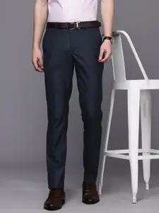 Raymond Men Textured Slim Fit Formal Trousers