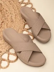 Rocia Women Open Toe Flats With Laser Cuts