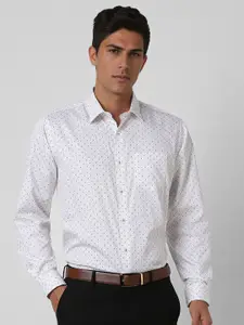 Van Heusen Men Speread Collar Micro Ditsy Printed Cotton Slim Fit Formal Shirt