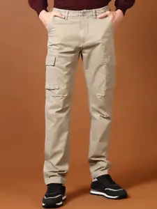 V-Mart Men Regular Fit Mid-Rise Cotton Cargos Trousers