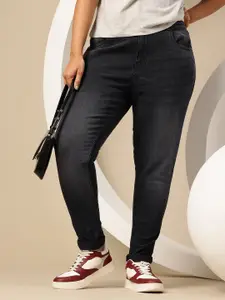 Sztori Plus Size Women Mid-Rise Heavy Fade Stretchable Skinny Fit Jeans