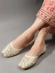 Anouk Women Embellished Mojaris Flats