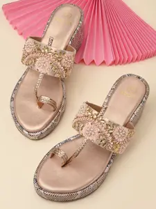 Rocia Women Ethnic Embellished Wedge Sandals