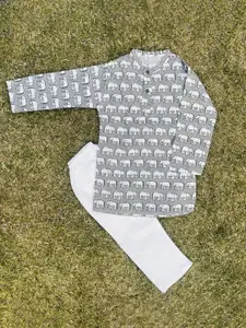 BAESD Boys Animal Printed Regular Kurta with Pyjamas