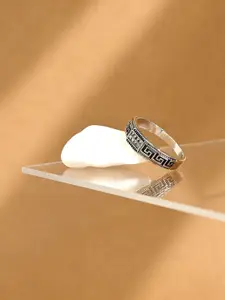 TOUCH925 Men 925 Pure Silver Bohemian Design Finger Ring