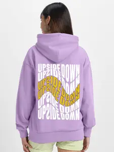 JUNEBERRY Women Printed Hooded Sweatshirt