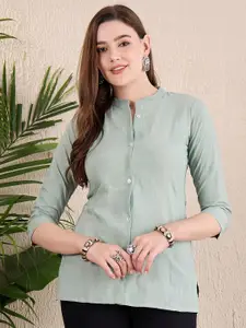 Anouk Embroidered Pure Cotton Pleated Short Kurti