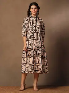 FASHION DREAM Animal Print A-Line Maxi Dress