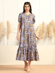 FASHION DREAM Animal Print A-Line Maxi Dress