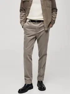 MANGO MAN Pure Cotton Corduroy Formal Trousers