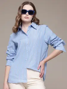 MANGO Opaque Striped Casual Shirt