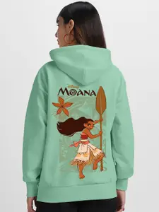 JUNEBERRY Women Printed Hooded Sweatshirt