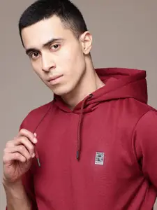 The Roadster Lifestyle Co. Hooded Fleece Sweatshirt with Brand Logo Detail