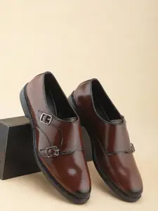 Provogue Men Leather Formal Monk Shoes