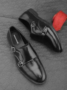 Provogue Men Leather Formal Monk Shoes