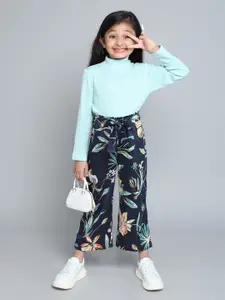 taffykids Girls High Neck Long Sleeves Top With Trouser