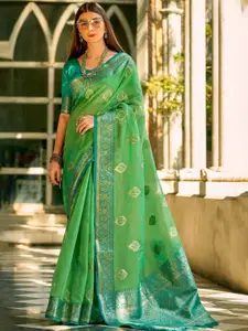 DEVATITHI Woven Design Zari Tissue Saree