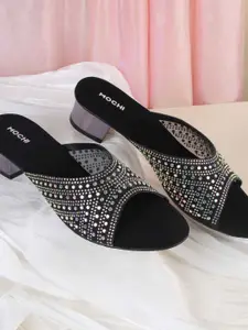 Mochi Women Embellished Block Heel Sandals