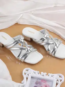 Mochi Women Open Toe Block Heel Sandals