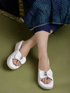 Shoetopia Women Platform Sandals with Bows