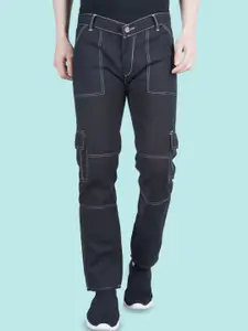 LINARIA Men Classic Mid-Rise Cargo Styles Denim Jeans