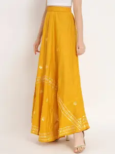 Moda Rapido Women Embellished Flared Maxi Skirt