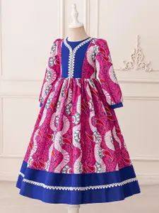 StyleCast x Revolte Girls Ethnic Motifs Printed Maxi Dress