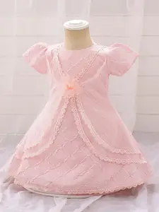 StyleCast x Revolte Girls Puff Sleeve Ruffled A-Line Dress