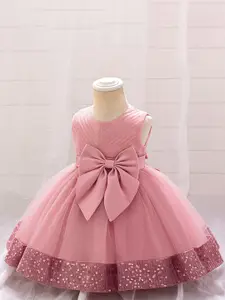 StyleCast x Revolte Girls Round Neck Fit & Flare Dress