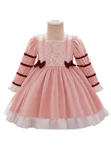 StyleCast x Revolte Girls Square Neck Fit and Flare Dress