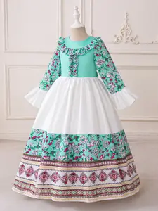 StyleCast x Revolte Girls Ethnic Motifs Printed Fit & Flare Dress