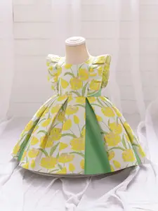 StyleCast x Revolte Girls Floral Printed Fit and Flare Dress