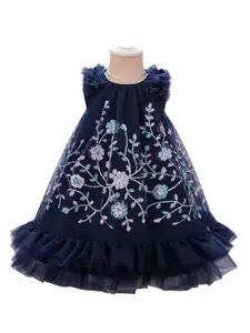 StyleCast x Revolte Girls Floral Embroidered A-Line Dress