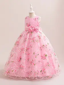 StyleCast x Revolte Girls Floral Printed Round Neck Maxi Dress