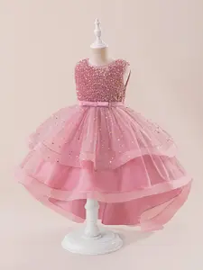 StyleCast x Revolte Girls Embellished Sleeveless Asymmetric Hem Party Gown Dress