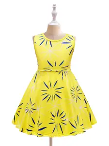 StyleCast x Revolte Girls Floral Printed Fit and Flare Dress